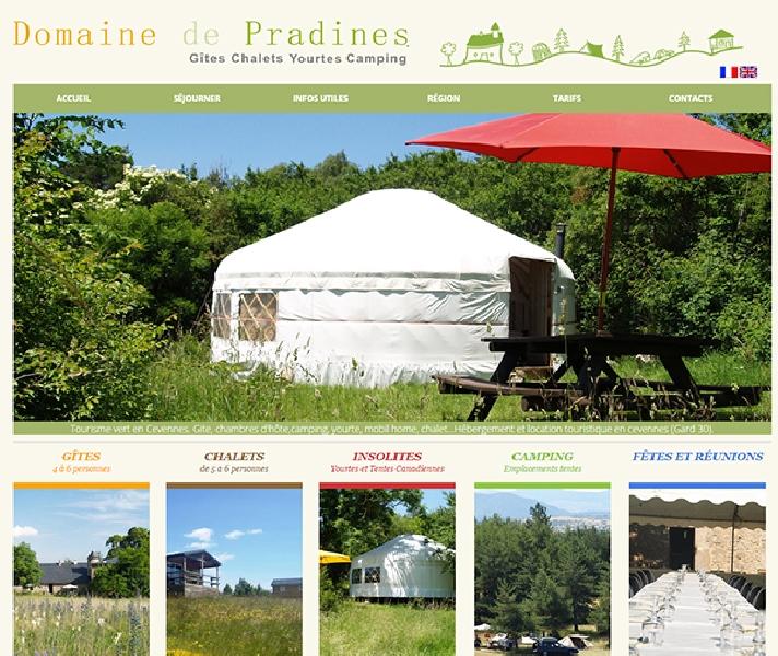 site vitrine dynamique et responsive du Domaine de Pradines - 