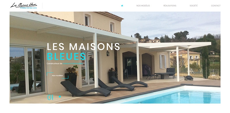 Site vitrine Les Maisons Bleues - 